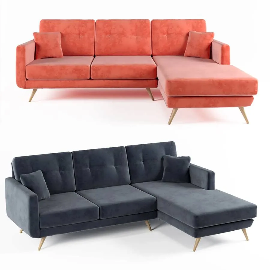 3dSky Sofa Ikea (Pink, Gray, Dark Blue) 3D Object