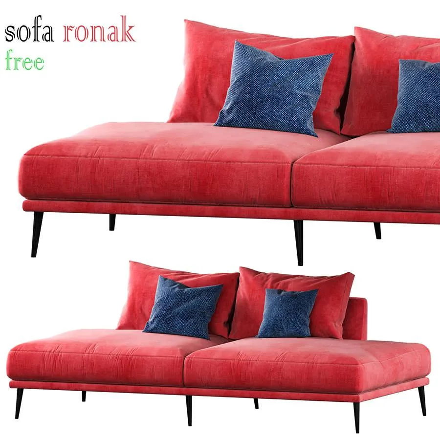 مبل سه بعدی Ronak برای طراحی داخلی مدرن و راحتی فضای نشیمن