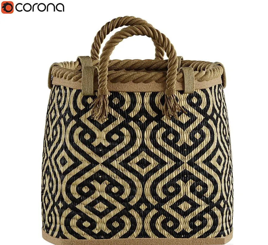 3dSky Stripes Basket 3D Object