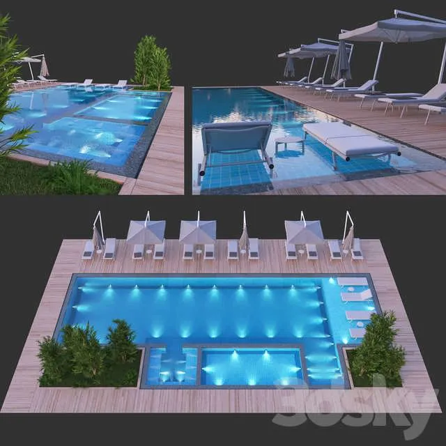3dSky Swimming Pool 8 3D Object
