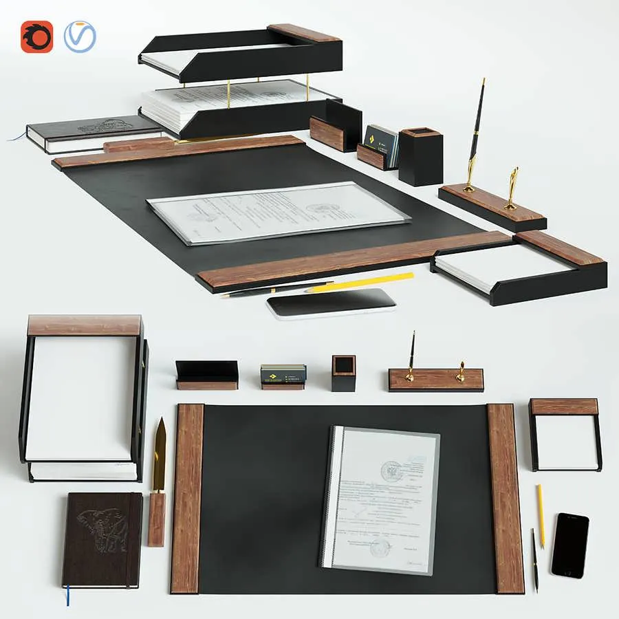 3dSky Table Set For A Manager 3D Object