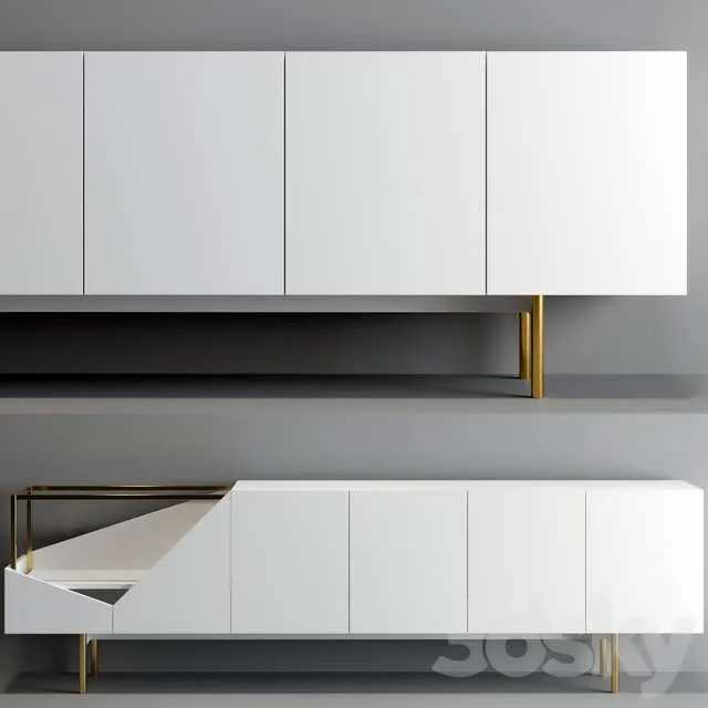 3dSky Tv Cabinet 3D Object