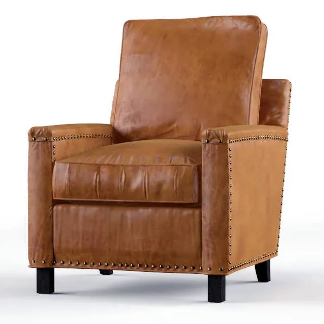 3dSky Tyler Leather Armchair Pottery Barn 3D Object