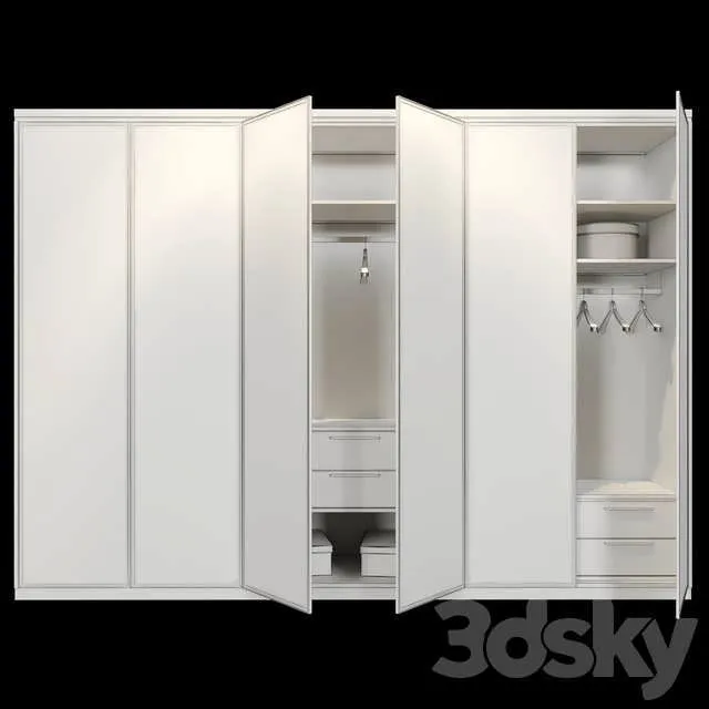 کمد سه بعدی Wardrobe 08 برای طراحی اتاق خواب مدرن